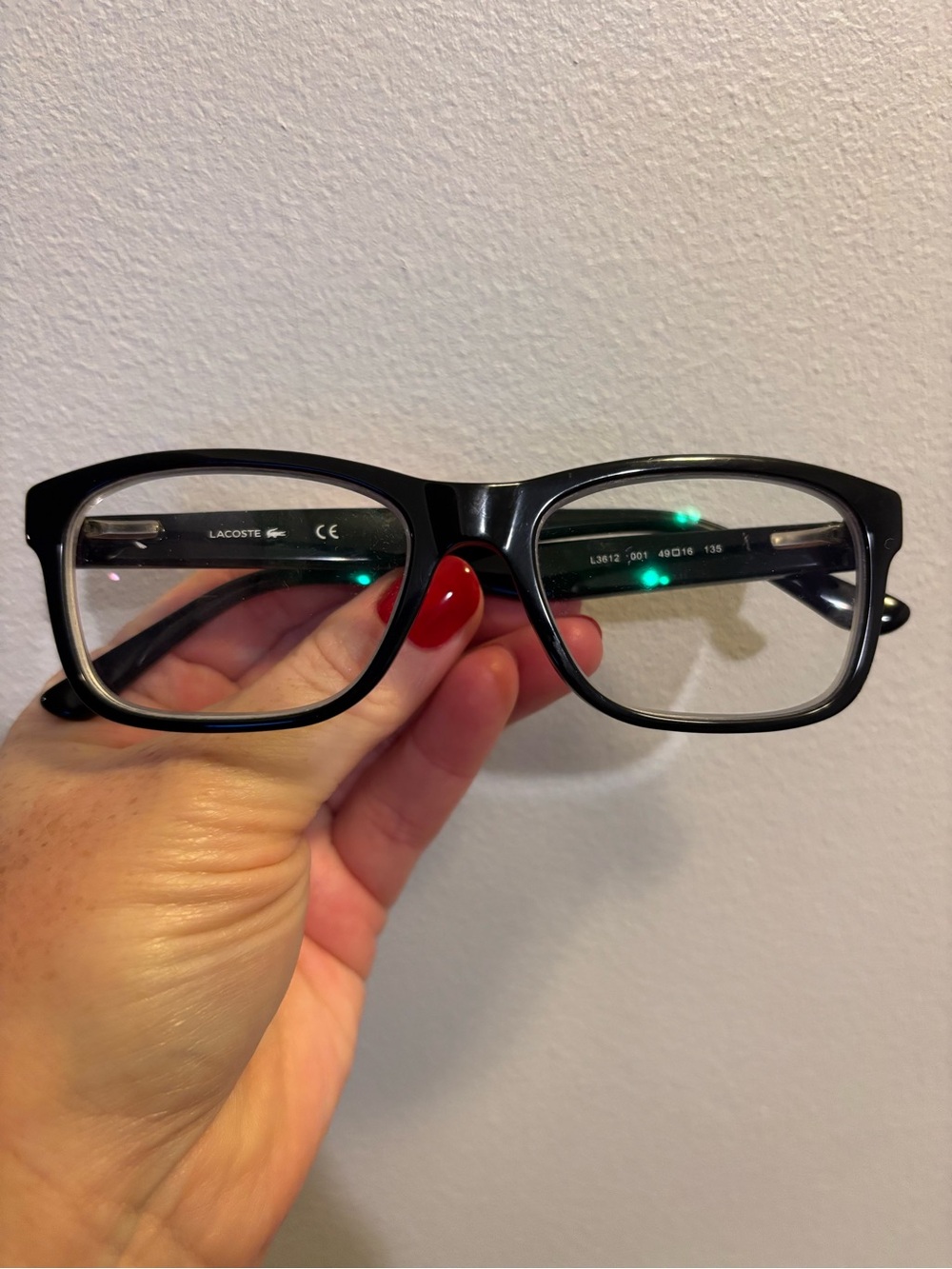 Lacoste kids Black Full-Rim Rectangular Glasses